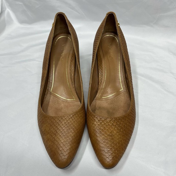 Vionic Heels Madison Mia Brown Leather Snakeskin Women’s Size 8.5 - Picture 5 of 14